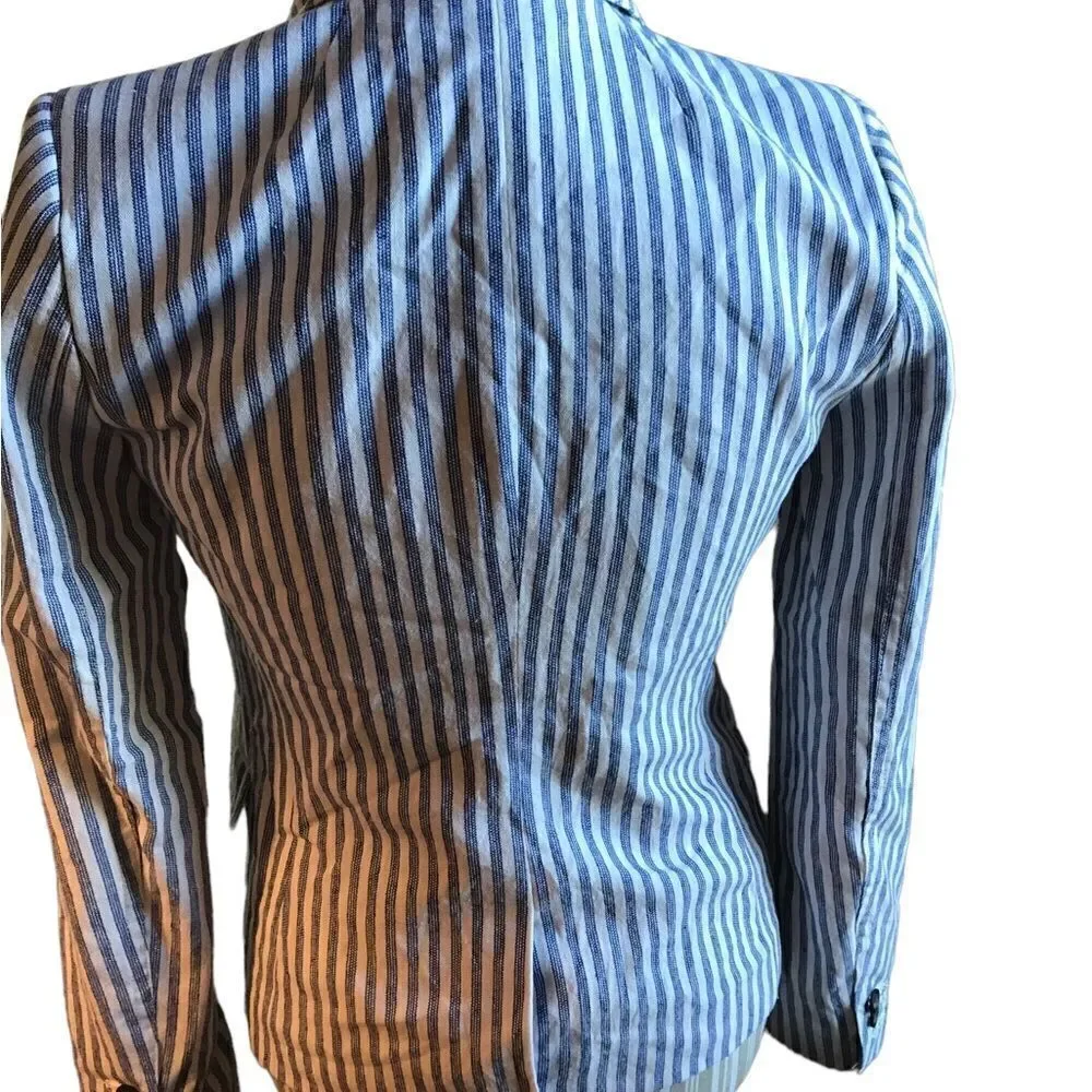 J Crew size 2 lined striped blazer new without tag s